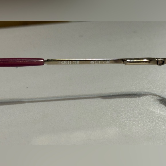 Fossil Pink Rimless Sunglasses | Y2K Vintage Vibe | Designer Shades - Picture 8 of 10